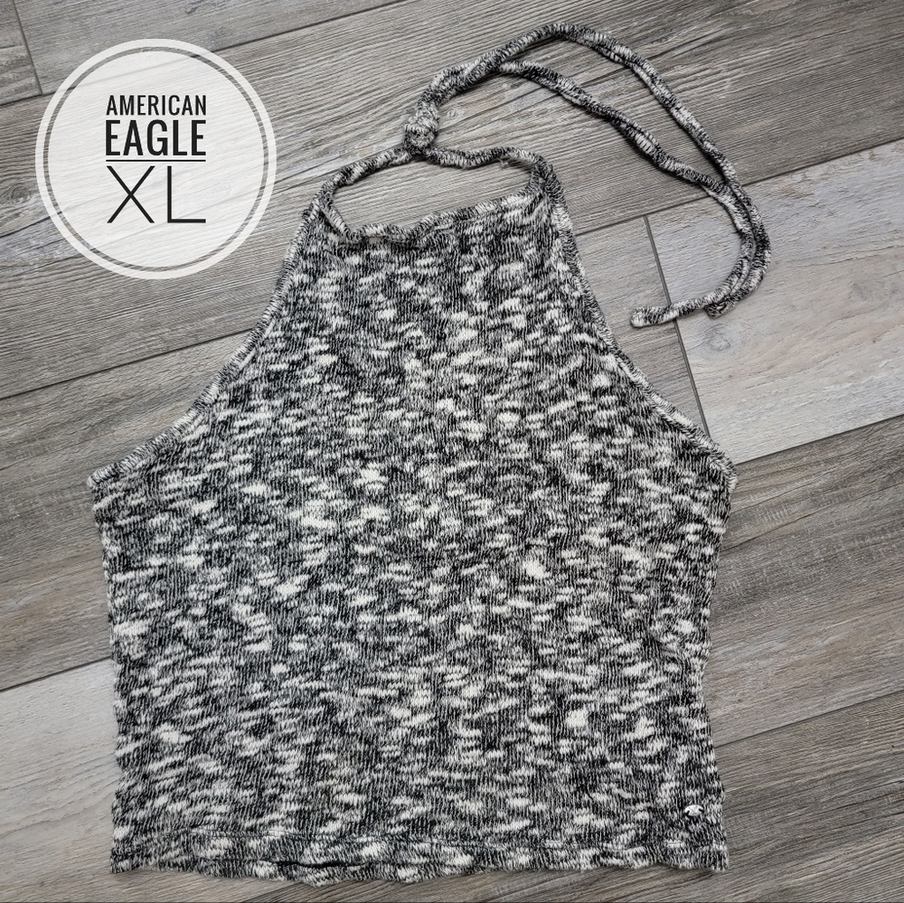 XL American Eagle Knit Halter Crop Top